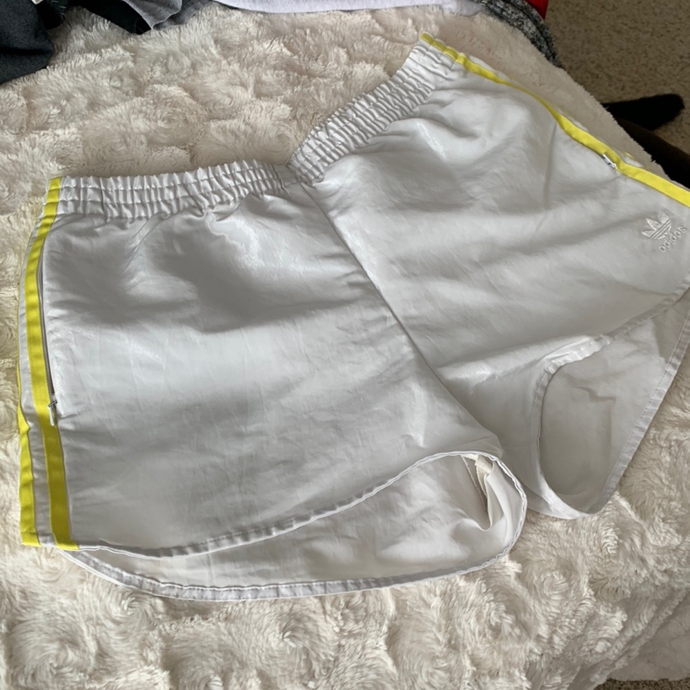adidas white reflective shorts